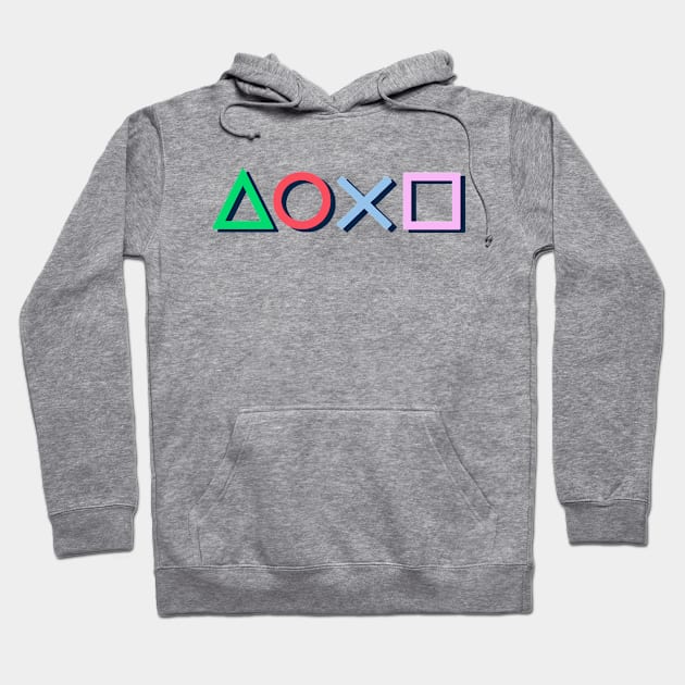 Playstation Controller Buttons Hoodie by allysontx